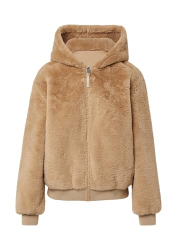 s.Oliver Wendbare Kunstfelljacke mit Kapuze Sandstein 48 von s.Oliver