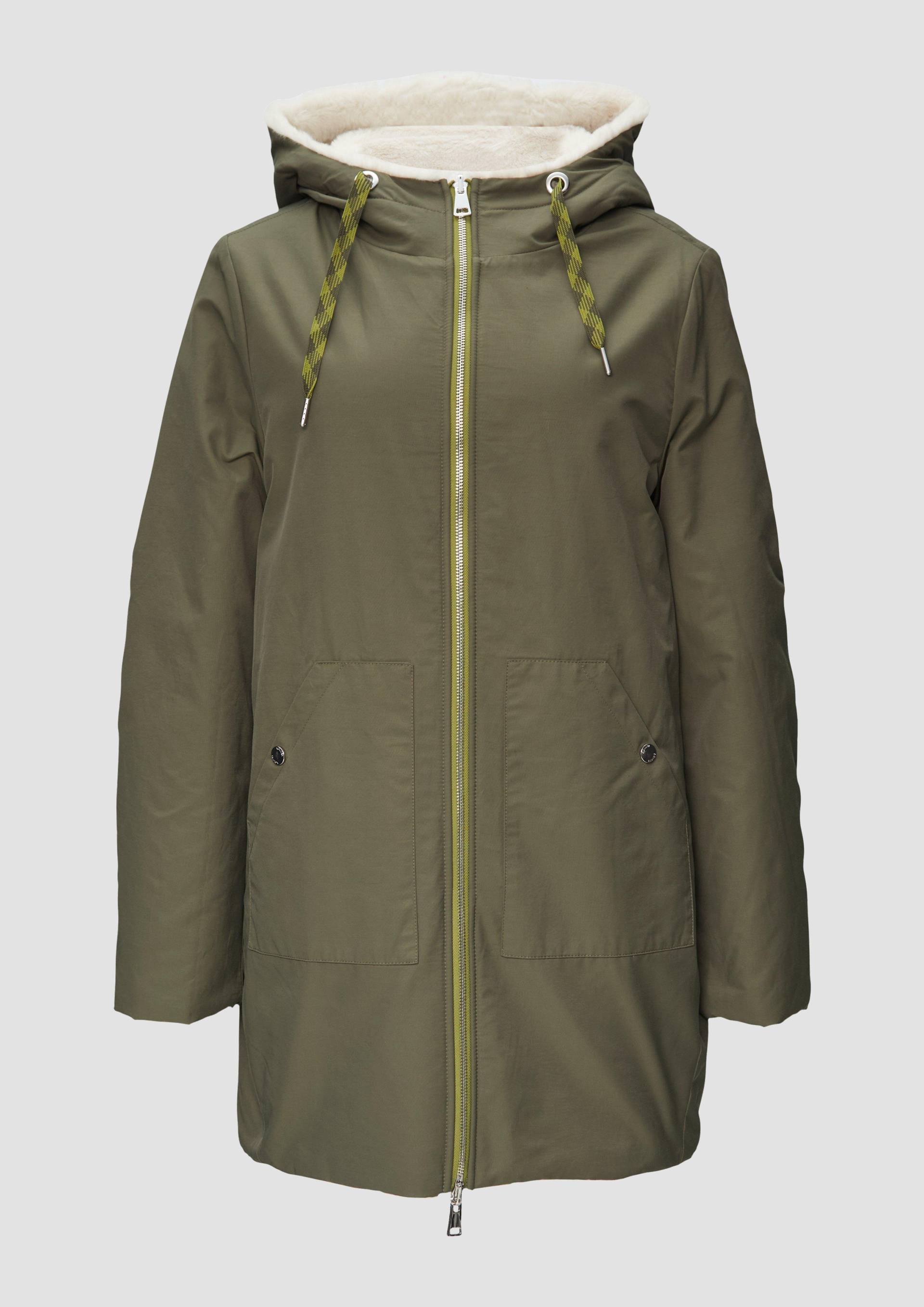 s.Oliver - Wendbarer Parka mit Kunstfell, Damen, Grün s.Oliver - Wendbarer Parka mit Kunstfell, Damen, Grün von s.Oliver