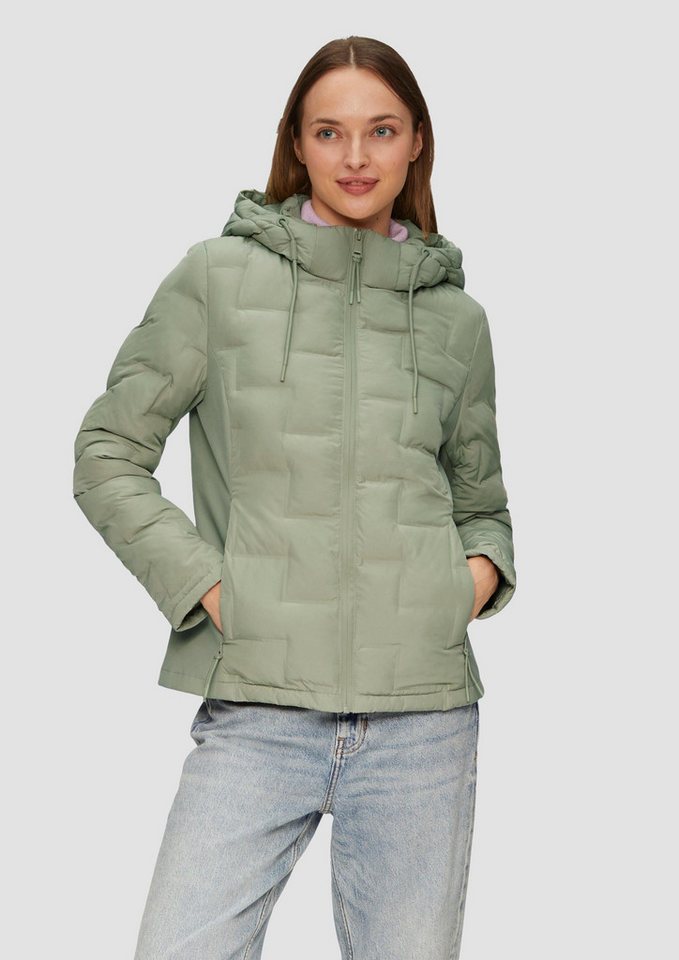s.Oliver Winterjacke Outdoor-Jacke Leicht wattierte Jacke im Fabricmix mit Prägung von s.Oliver
