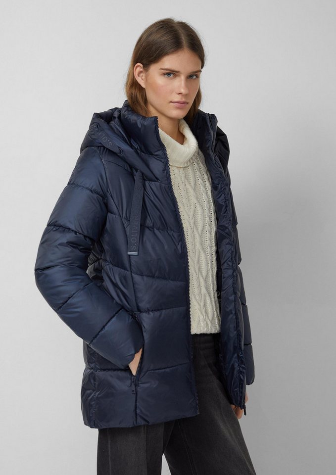 s.Oliver Winterjacke Outdoor-Jacke Steppjacke mit Stehkragen und Kapuze von s.Oliver