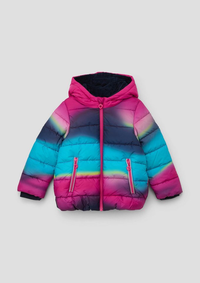 s.Oliver Winterjacke Outdoor-Jacke Steppjacke mit reflektierendem Print von s.Oliver
