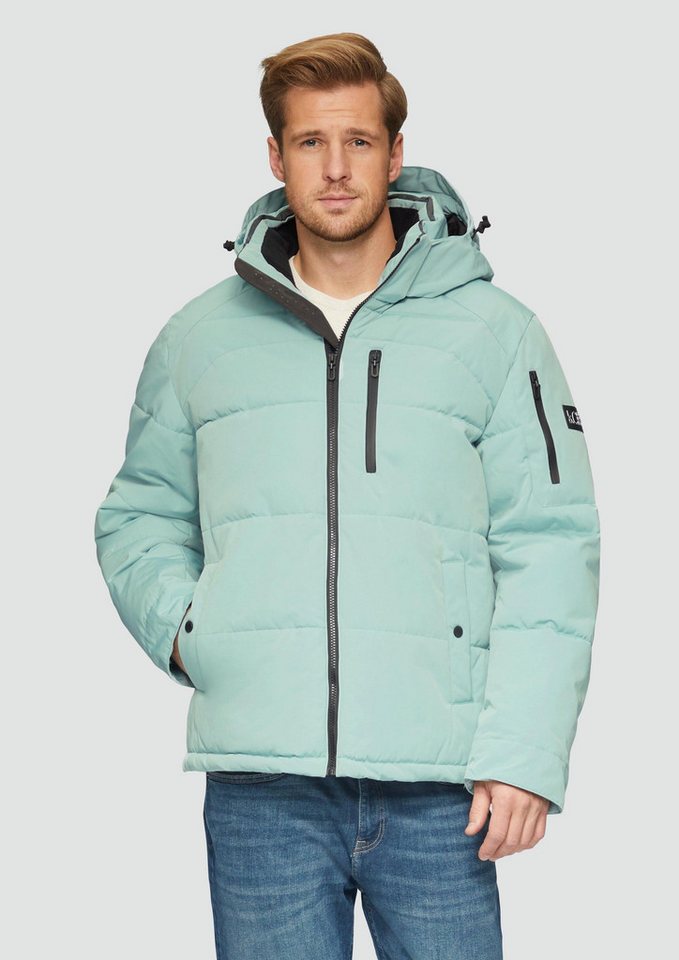 s.Oliver Winterjacke Outdoor-Jacke Wasserabweisende Steppjacke mit abnehmbarer Kapuze von s.Oliver