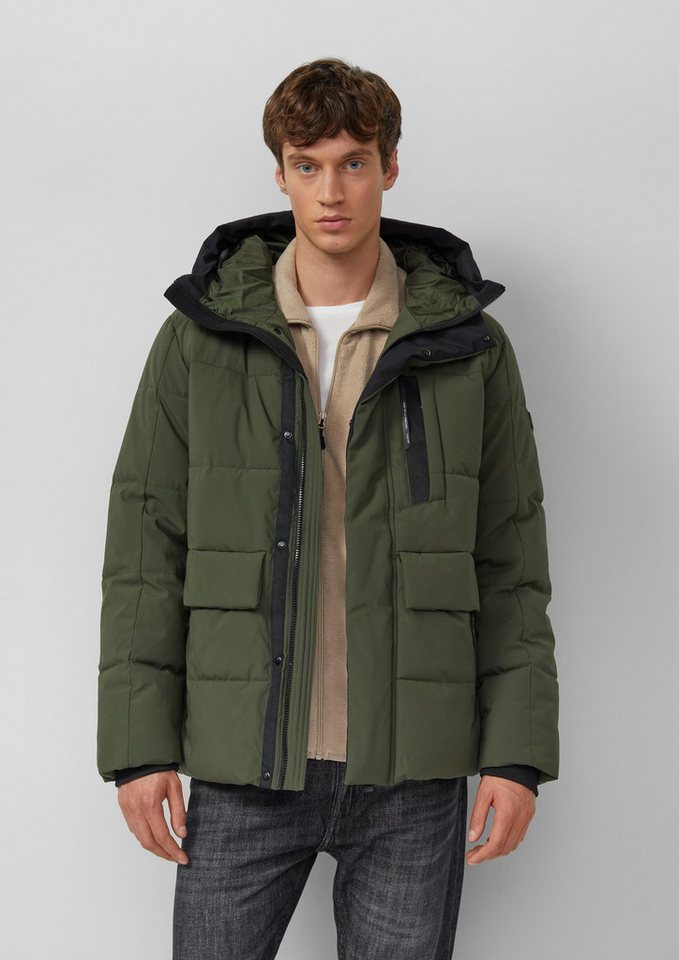 s.Oliver Winterjacke Outdoor-Jacke Wasserabweisender Puffer-Parka mit Kapuze und sportiven Details von s.Oliver