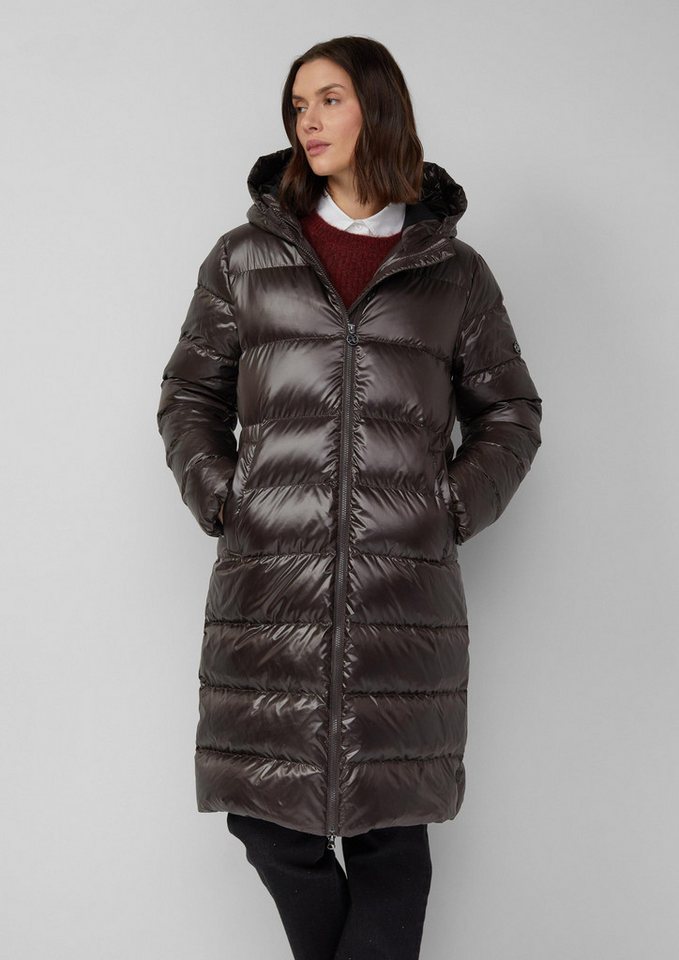 s.Oliver Wintermantel Outdoor-Mantel Kapuzen-Steppmantel mit recycelter Daune von s.Oliver