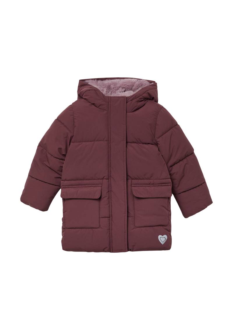s.Oliver - Wintermantel mit Kapuze mit Plüschfutter, Kinder, rot von s.Oliver