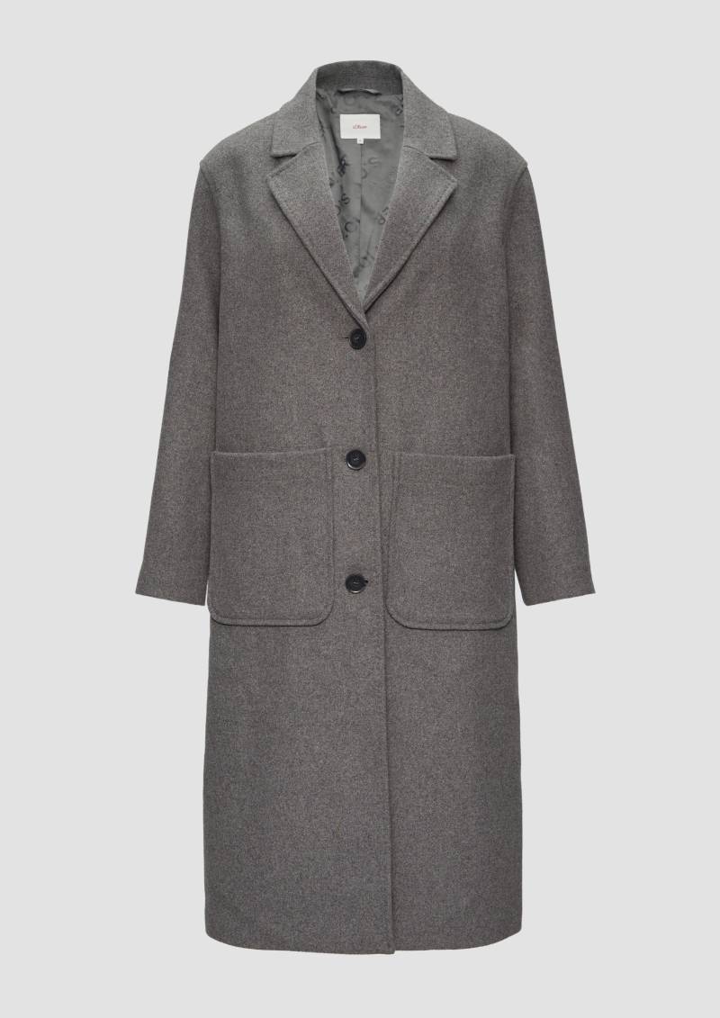 s.Oliver - Wollmantel im Relaxed Fit, Damen, grau von s.Oliver