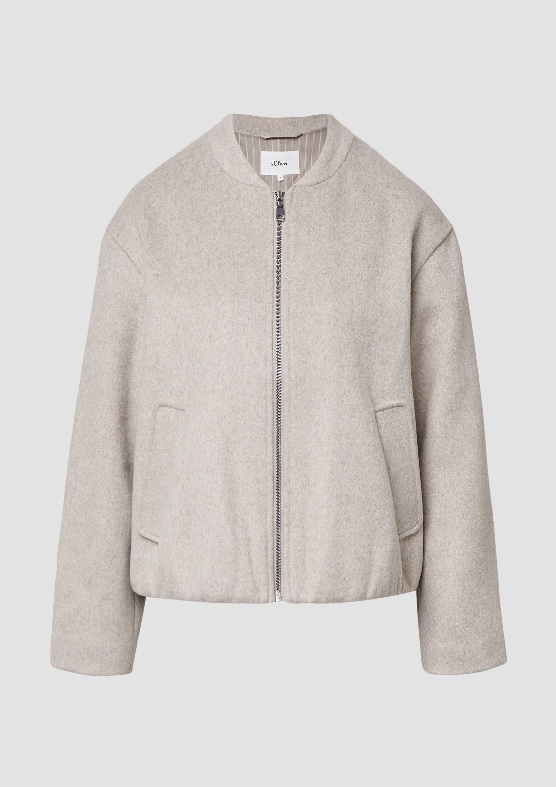 s.Oliver - Wollmix-Blouson mit gerafftem Saum, Damen, Beige s.Oliver - Wollmix-Blouson mit gerafftem Saum, Damen, Beige von s.Oliver