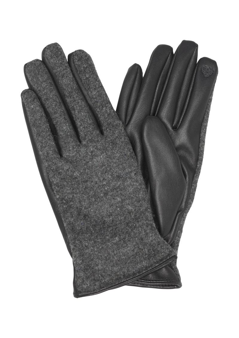 s.Oliver - Wollmix-Handschuhe mit Touch-Funktion, Damen, grau von s.Oliver