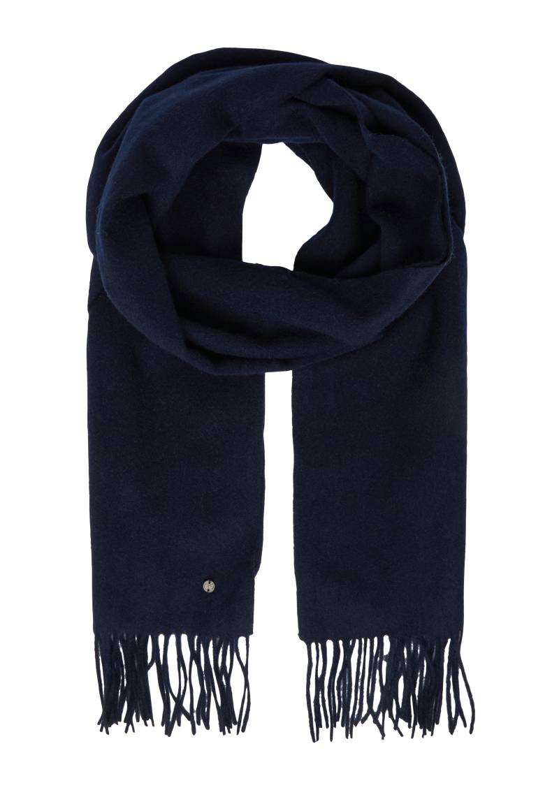 s.Oliver - Hochwertiger Webschal aus reiner Wolle, Herren, blau von s.Oliver