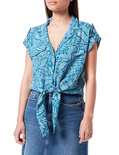 s.Oliver Women's 2115225 Bluse ärmellos, blau 68A0, 44 von s.Oliver