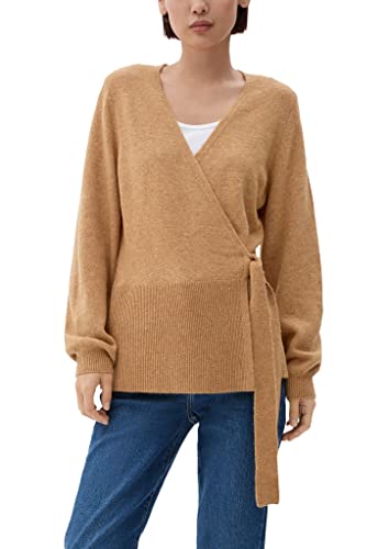 s.Oliver Women's 2121668 Strickjacke mit Gürtel, braun, 46 von s.Oliver