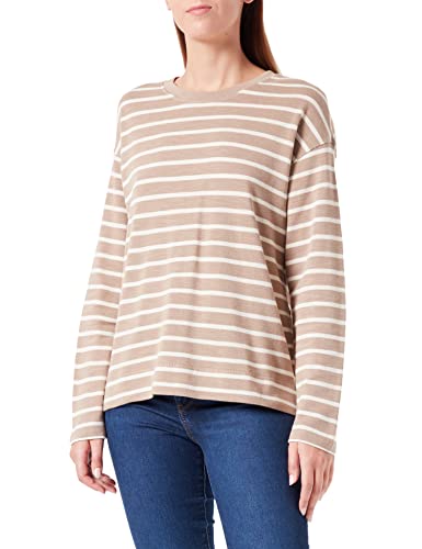 s.Oliver Women's 2122278 Langarmshirt gestreift, beige, 36 von s.Oliver