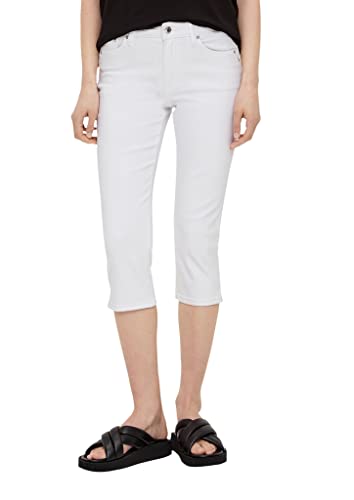 s.Oliver Women's 2131815 Capri Jeans, Betsy Slim Fit, weiß 01Z8, 46 von s.Oliver