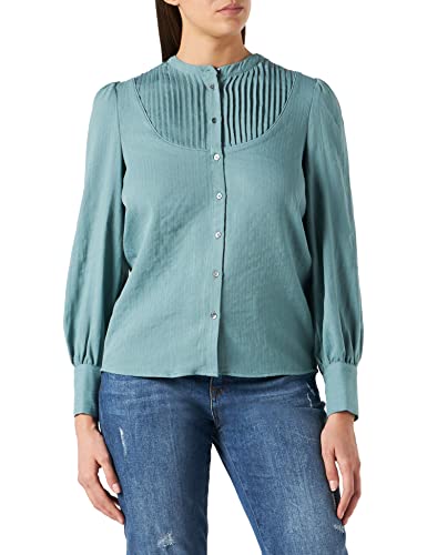 s.Oliver Women's 120.10.112.10.100.2108797 Bluse Langarm, ICY Petrol Stripes, 40 von s.Oliver