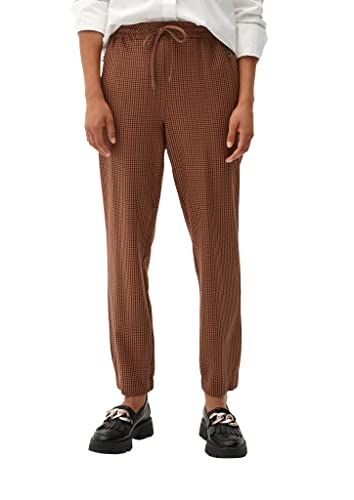 s.Oliver Women's Hose, 7/8 Jogpant, Brown Check, 46 von s.Oliver