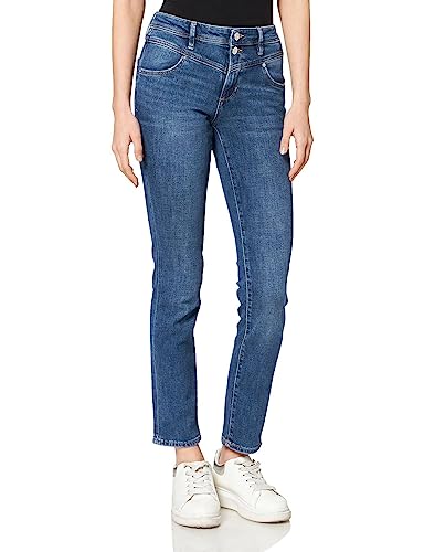 s.Oliver Women's Hose lang Betsy Slim Leg, Dark Blue Stretched Denim, 32/32 von s.Oliver