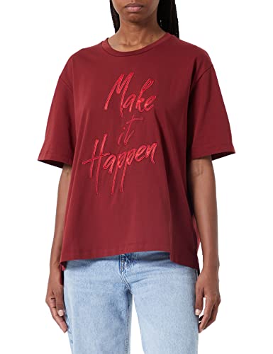 s.Oliver Damen 2121165 T-Shirt, Red Placed Print #841b2d, L von s.Oliver