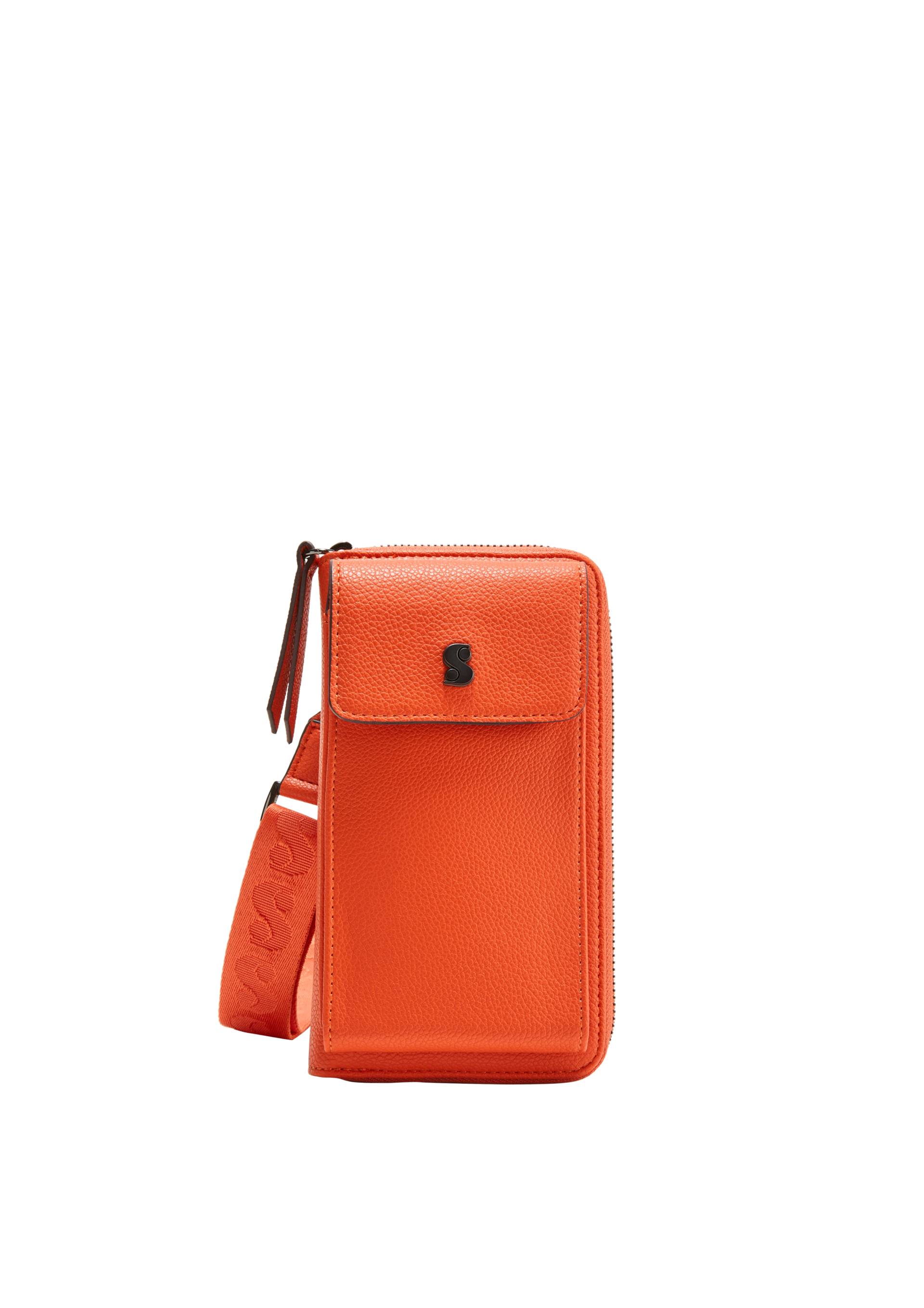 s.Oliver - Phone Bag in Leder-Optik, Damen, Orange von s.Oliver