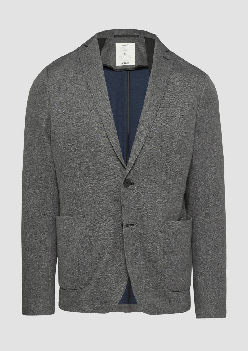 s.Oliver - s.O JOGG: Sakko in Melange-Optik, Herren, grau von s.Oliver