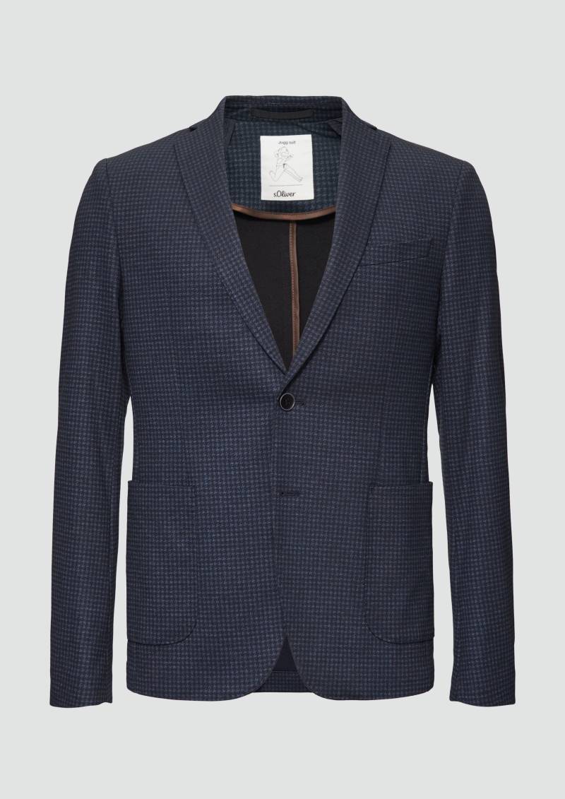 s.Oliver - s.O JOGG: Sakko mit Hahnentrittmuster, Herren, blau s.Oliver - s.O JOGG: Sakko mit Hahnentrittmuster, Herren, blau von s.Oliver