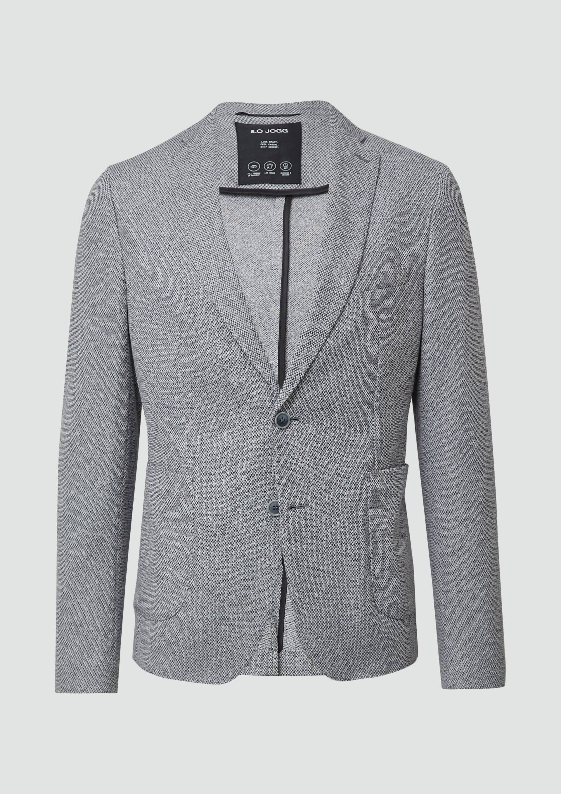 s.Oliver - s.O JOGG: Strukturiertes Sakko aus meliertem Jersey, Herren, blau s.Oliver - s.O JOGG: Strukturiertes Sakko aus meliertem Jersey, Herren, blau von s.Oliver