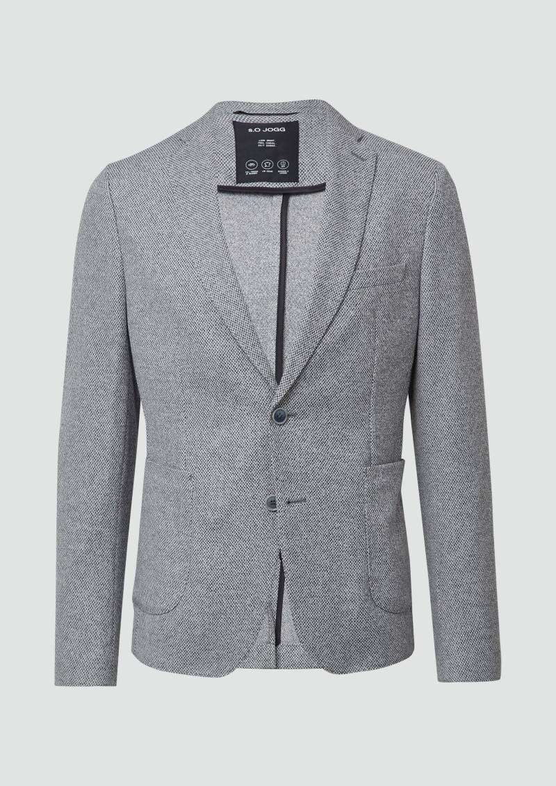 s.Oliver - s.O JOGG: Strukturiertes Sakko aus meliertem Jersey, Herren, blau s.Oliver - s.O JOGG: Strukturiertes Sakko aus meliertem Jersey, Herren, blau von s.Oliver