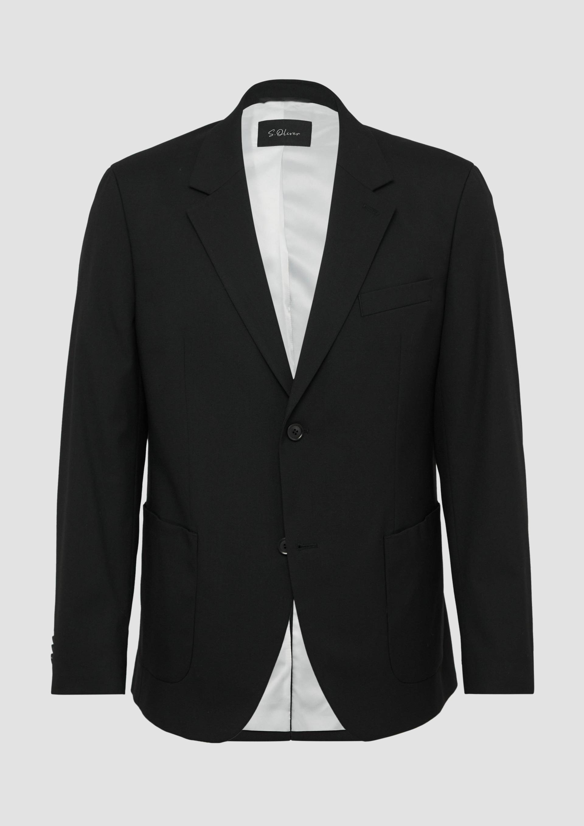 s.Oliver - s.O NOW: Anzugsakko aus Stretch-Material, Herren, schwarz von s.Oliver