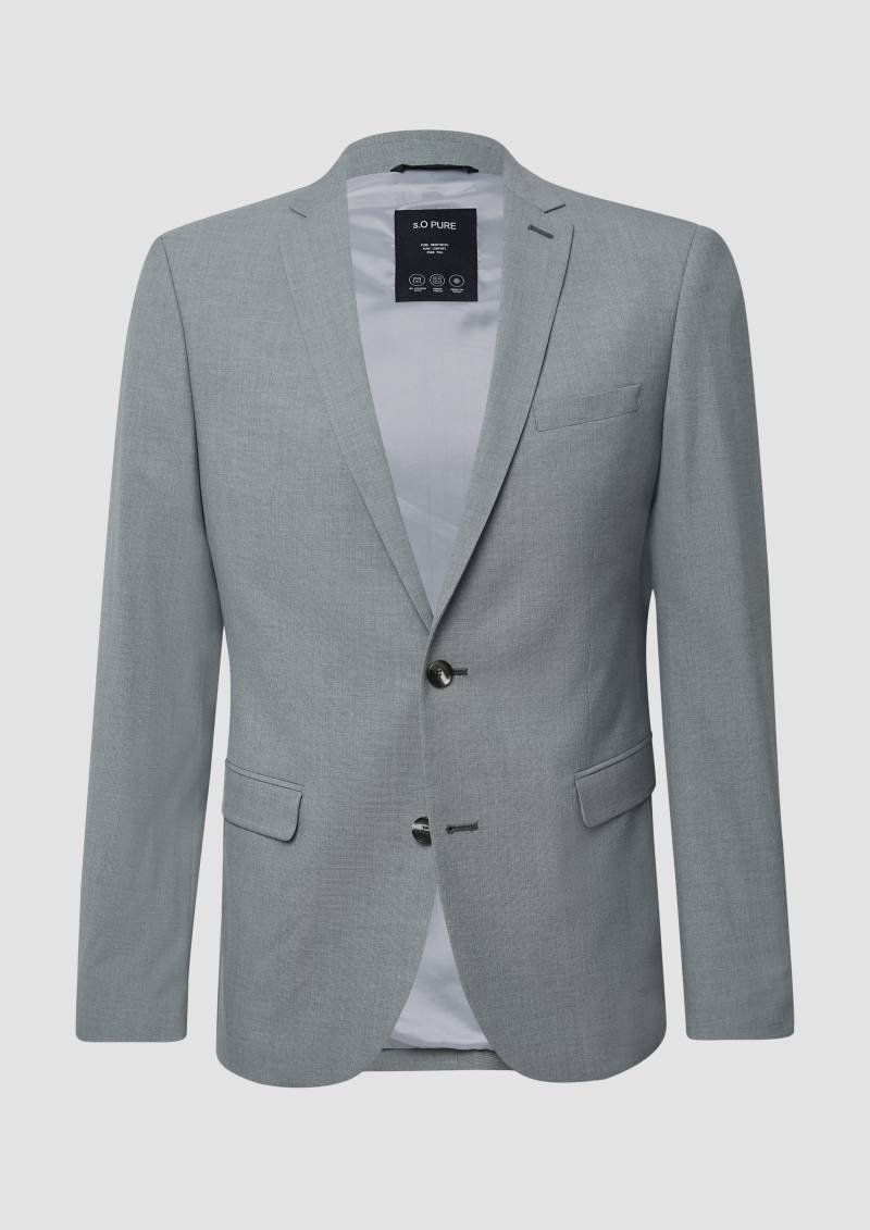 s.Oliver - s.O PURE: Anzugsakko mit feiner Webstruktur, Herren, grün von s.Oliver