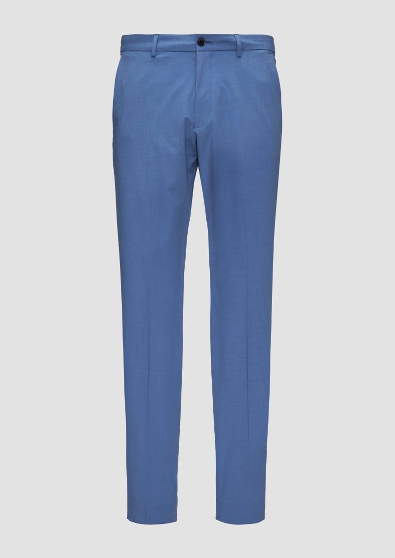 s.Oliver - s.O PURE: Hochelastische Anzughose in Wolloptik, Herren, blau von s.Oliver