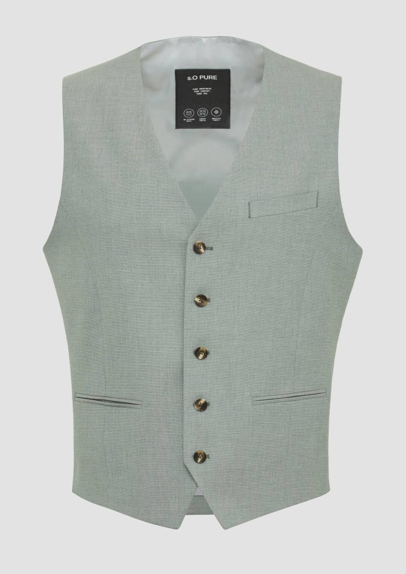 s.Oliver - s.O Pure: Anzug-Weste mit feiner Webstruktur, Herren, grün s.Oliver - s.O Pure: Anzug-Weste mit feiner Webstruktur, Herren, grün von s.Oliver