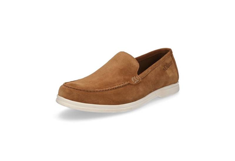 s.Oliver s.Oliver Herren Leder Slipper cognac braun Slipper von s.Oliver