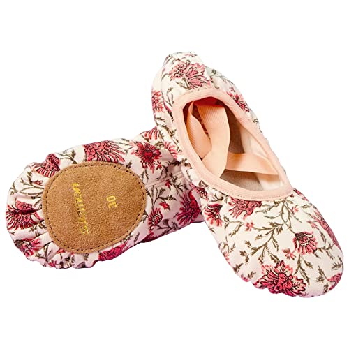s.lemon Ballettschuhe,Elastische Leinen Geteilte Sohle Ballettschläppchen Ballet Schuhe Ballettschuhe für Kinder & Erwachsene Bunt 32 von s.lemon