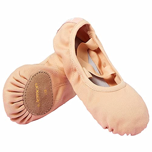 s.lemon Ballettschuhe,Elastische Leinen Geteilte Sohle Ballettschläppchen Ballet Schuhe Ballettschuhe für Kinder & Erwachsene Orange 26 von s.lemon