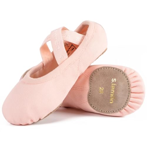 s.lemon Ballettschuhe,Elastische Leinen Geteilte Sohle Ballettschläppchen Ballet Schuhe Ballettschuhe für Kinder & Erwachsene Rosa 41EU von s.lemon