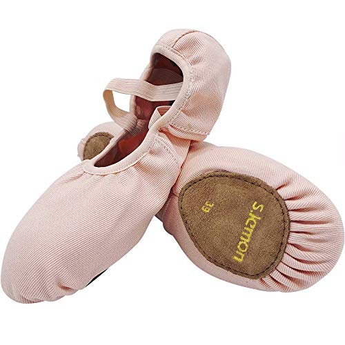 s.lemon Ballettschuhe,Elastische Leinen Geteilte Sohle Ballettschläppchen Ballet Schuhe Ballettschuhe für Kinder & Erwachsene Stark Dehnen 24EU von s.lemon