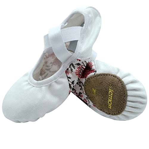 s.lemon Ballettschuhe,Elastische Leinen Geteilte Sohle Ballettschläppchen Ballet Schuhe Ballettschuhe für Kinder & Erwachsene Weiß Geblümt 34 s.lemon Ballettschuhe,Elastische Leinen Geteilte Sohle Ballettschläppchen Ballet Schuhe Ballettschuhe für Kinder & Erwachsene Weiß Geblümt 34 von s.lemon
