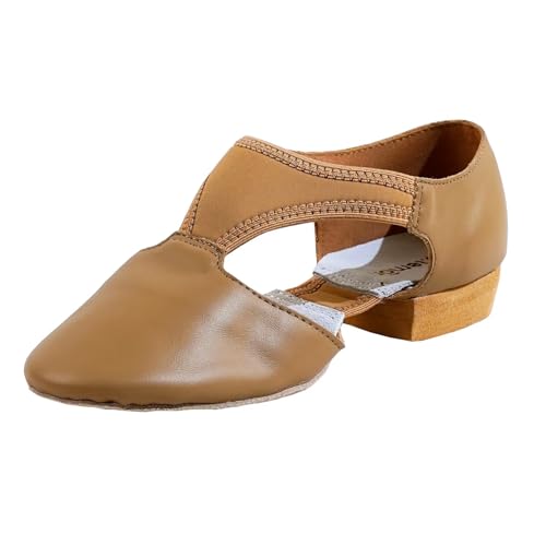 s.lemon Damen Leder Geteilte Sohle Jazz Schuhe Griechische Sandale Tanz Lehrer Braun 37 von s.lemon