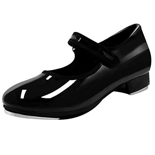 s.lemon Kinder Schwarz Klettverschluss Tap Shoe Anfänger Steppschuhe für Jungen Mädchen 24 von s.lemon