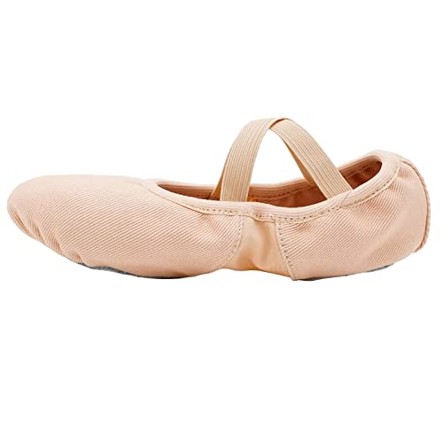 s.lemon Mädchen Ballet Schuhe,Rosa Strecken Ballettschuhe Damen Elastisch Ballettschläppchen (32 EU) von s.lemon