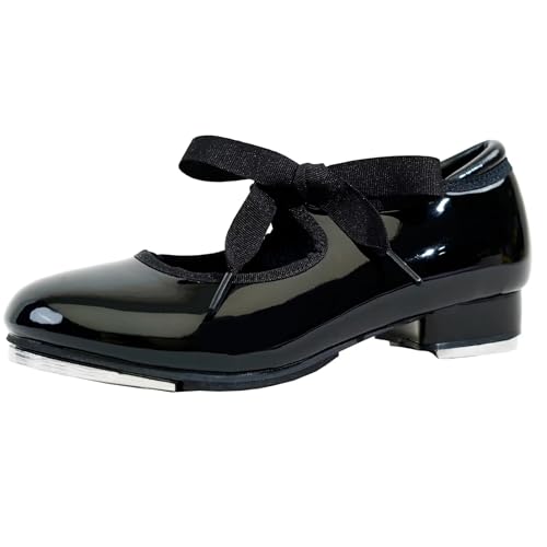 s.lemon Steppschuhe,2,5 cm Absatzhöhe Schnüren Stepp Schuhe für Kinder Erwachsene Schwarz EU40 von s.lemon