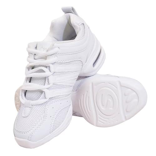 s.lemon Tanzsneaker,Damen Geteilte Sohle Schnüren Jazz Tanz Sneaker Weiß 42 von s.lemon