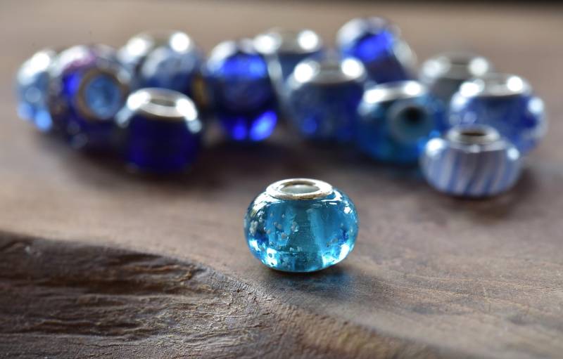 2Er Set Glasperle | Wundertüte Dreads Dreadlocks Schmuck Glas Metall Silber Ethno Hippie Boho Marokko Indisch von sARTkunsthandwerk