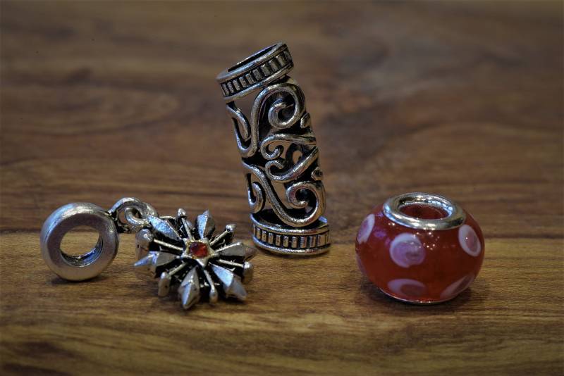 3Er Perlen Set | Dreadschmuck Dreadlocks Dreads Schmuck Perle Silber Indisch Marokkanisch Azteken Hippie von sARTkunsthandwerk