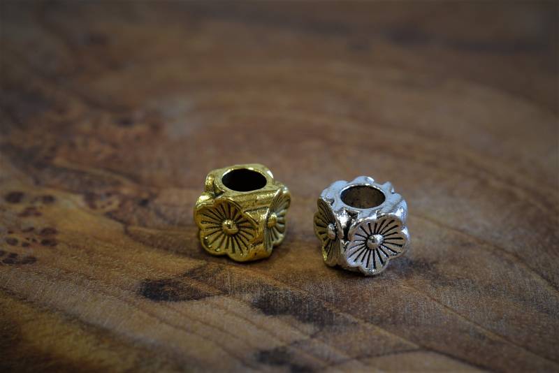 Blumen Perle | Dreadschmuck Dreadlocks Dreads Schmuck Gold Silber Indisch Marokkanisch Ethno Azteken Boho Hippie von sARTkunsthandwerk