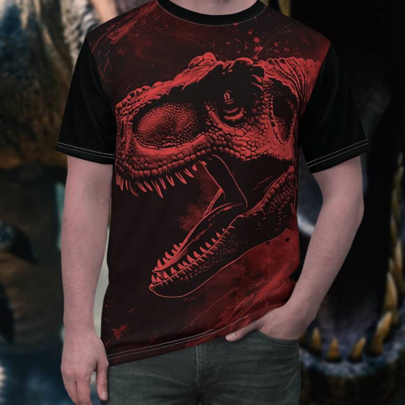 Jurassic Fanshirt "Red Rex" Allover Print | Shipping From Us Only Jurassic Fanshirt "Red Rex" Allover Print | Shipping From Us Only von sARTyrShop