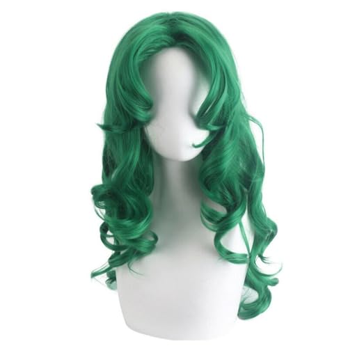 Anime Grün Lockige Cosplay Perücken 60cm Frauen Lange Wellige Synthetische Haare Halloween Party Zubehör Perücken von sPeesy