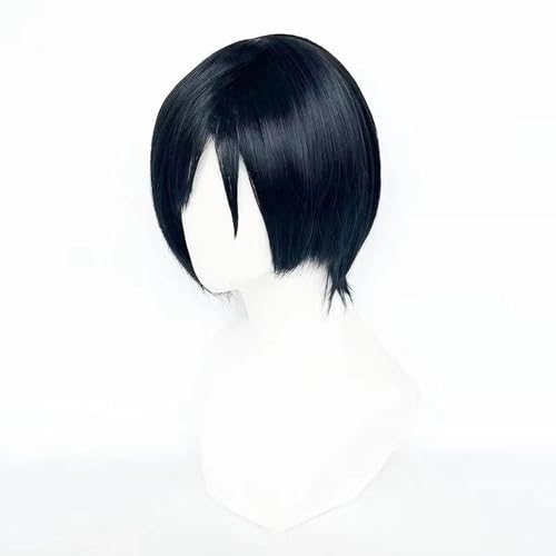 Anime Cosplay Perücken Haare Schwarze Kurze Perücke Geeignet Für Halloween Party Zubehör Perücken von SPeesy