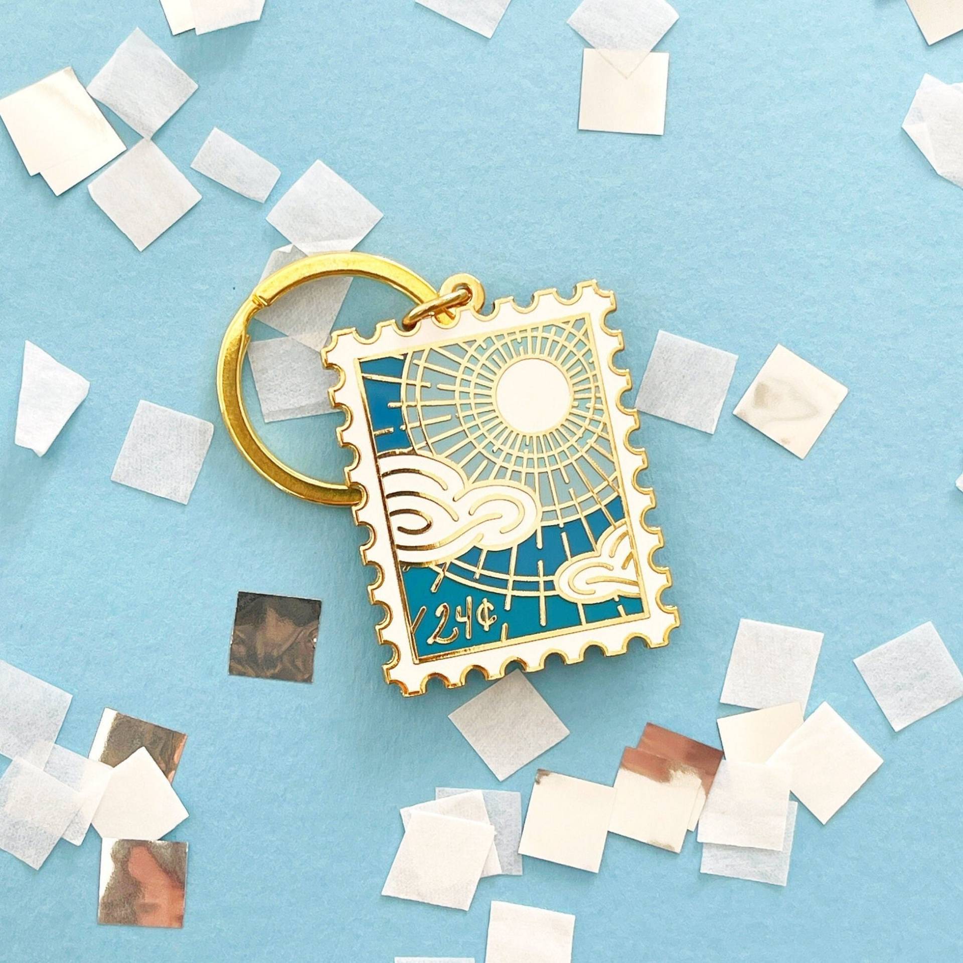 Perfect Day Stamp Schlüsselanhänger // Sonnen/Portemonnaie Sonne Hard Emaille von sablewoodpaperco