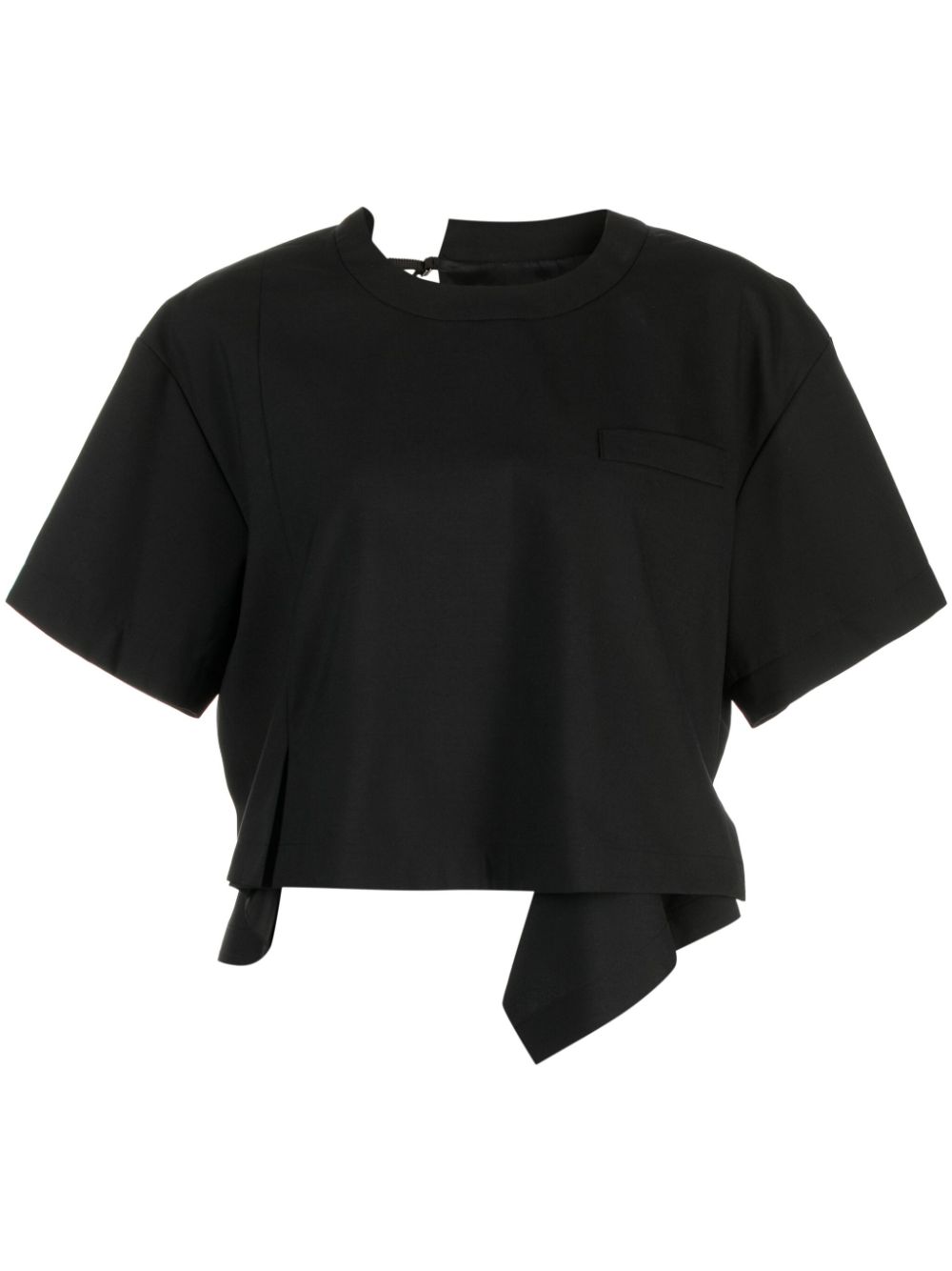 sacai Asymmetrische Bluse - Schwarz von sacai