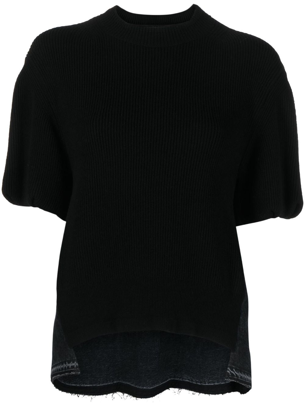 sacai Asymmetrisches T-Shirt - Schwarz von sacai